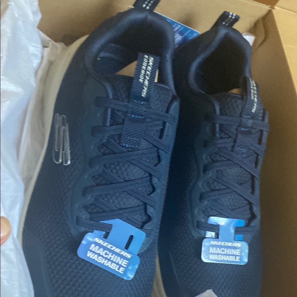 Skechers Blue Sneakers with Mesh Upper and Cushioned Midsole